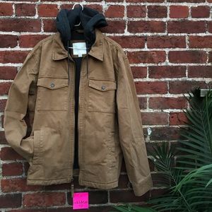NWT AMERICAN EAGLE mens canvas hoodie jacket